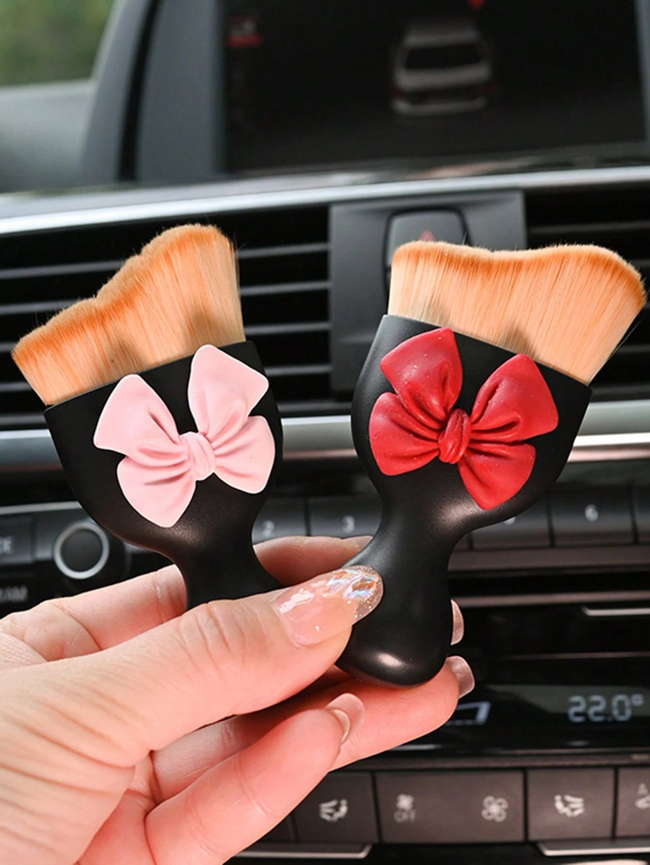 Auto Detailing Supplies,1pc Car Specific Brush Dust Removal Brush Soft Bristle Brush Air Conditioning Instrument Panel Air Outlet Interior Cleaning Tool