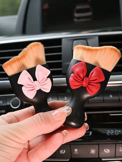 Auto Detailing Supplies,1pc Car Specific Brush Dust Removal Brush Soft Bristle Brush Air Conditioning Instrument Panel Air Outlet Interior Cleaning Tool