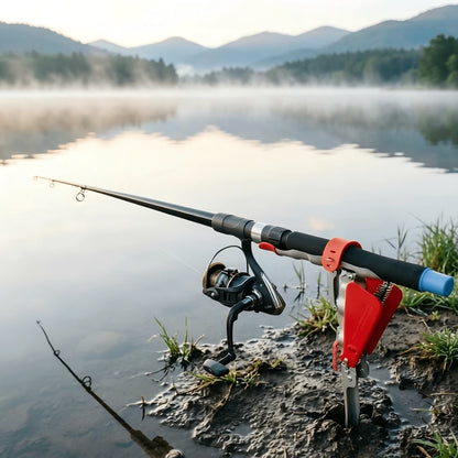 Automatic Spring Fishing Rod Holder- Stainless Steel For Ground Support Brackets, Adjustable Sensitivity & Folding Fish Pole Rack
