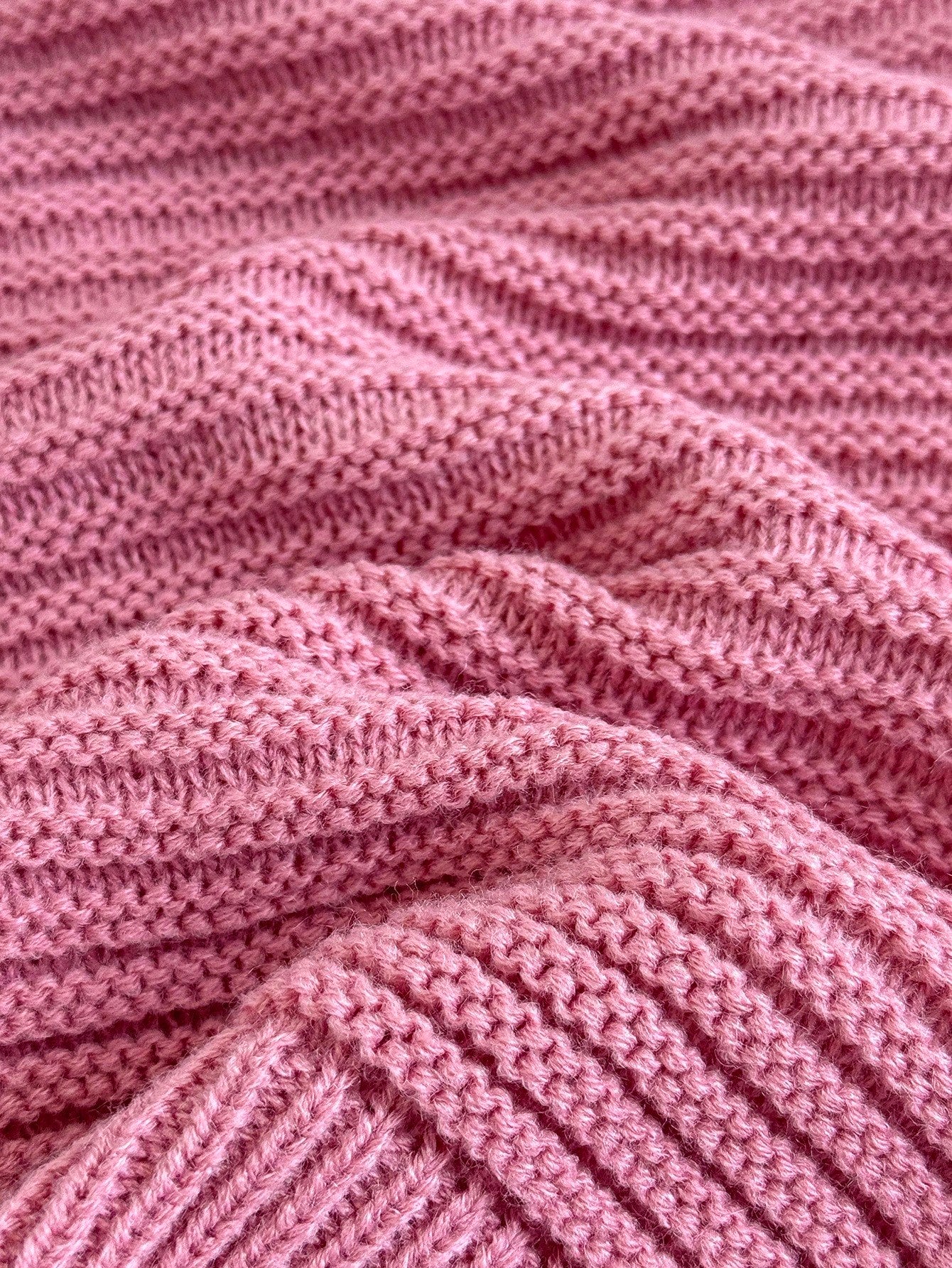 Autumn Cute Light Pink Holiday Girls Heart Pattern Crew Neck Knit Sweater,Pink & White Contrast Thick Pullover For Tween Girls,School Daily Casual