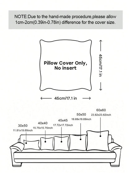 Autumn Pumpkin 3D Tufted Pillow Cover 18*18 Inches, Decorative Cushion Cover, Cozy Farmhouse Style Sofa Pillow Cover, Suitable For Living Room, Bedroom, Thanksgiving, Halloween Autumn Home Decor