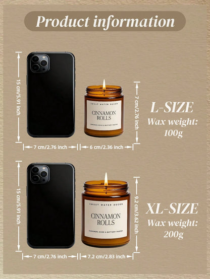 Autumn Scented Soy Wax Candle In Glass Jar| Soothing Aromatherapy Gift For Women, Birthday, Wedding Favor, Creates Cozy Autumn Bedroom Decor Atmosphere