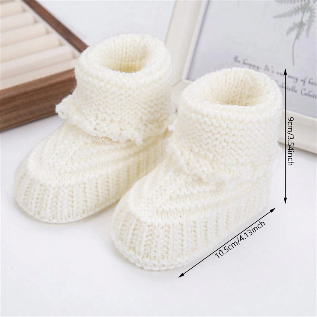 Baby Booties Newborn Babe First Walkers Knit Boots Warm Knit Crib Shoes Crochet Soft Infant Sock For Boy Girl