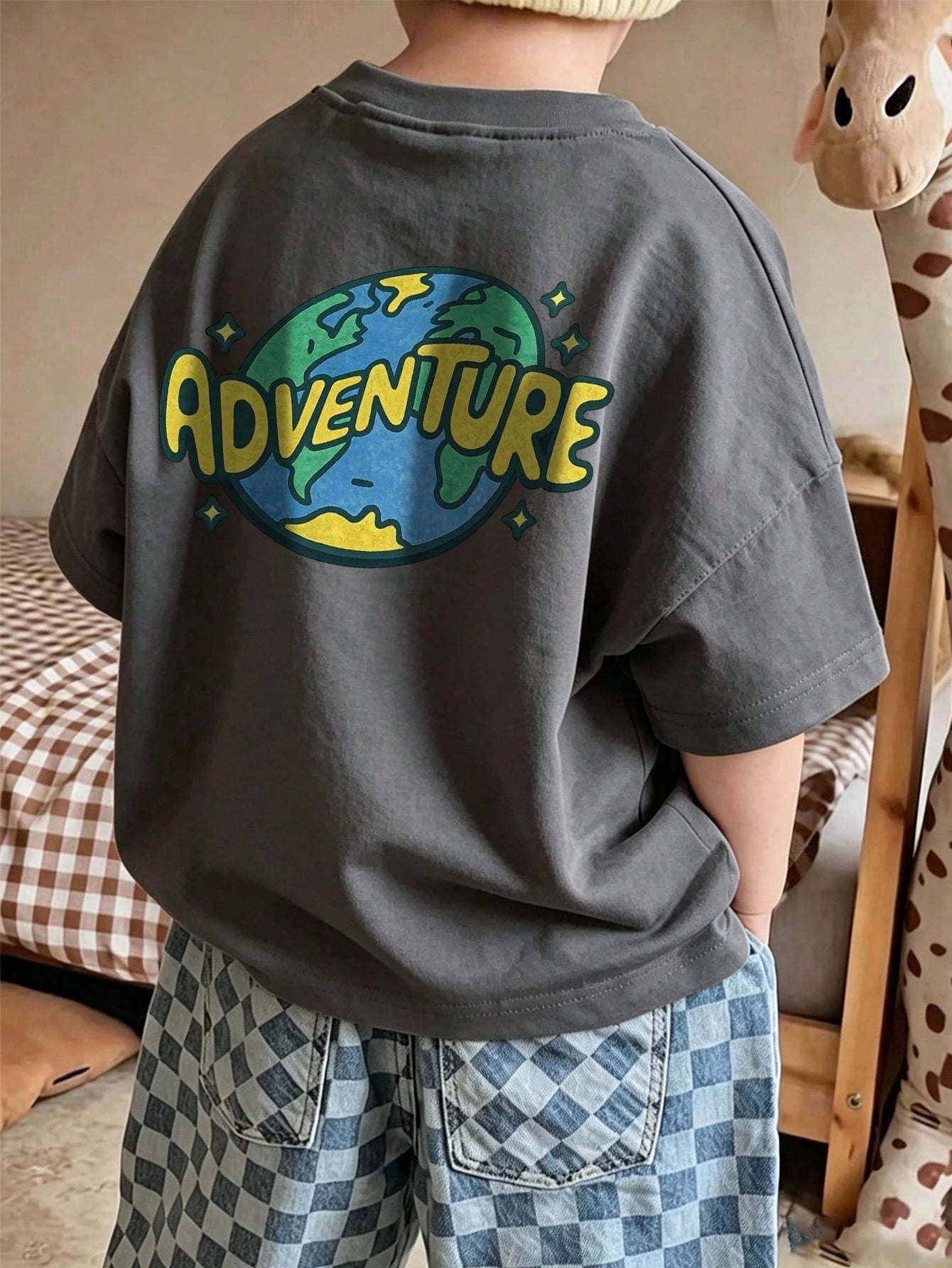 Baby Boy Casual Comfortable Round Neck Short Sleeve T-Shirt