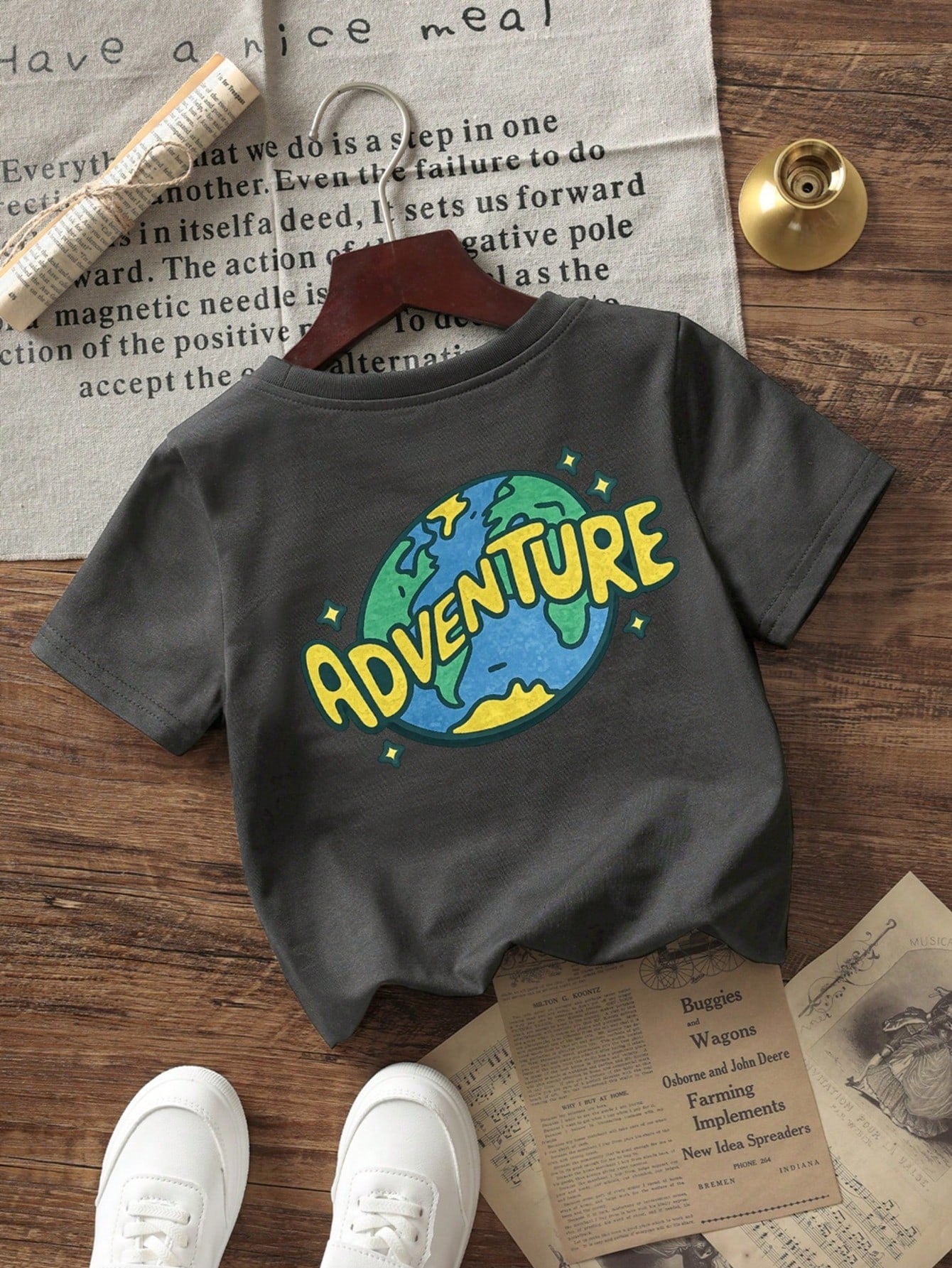 Baby Boy Casual Comfortable Round Neck Short Sleeve T-Shirt