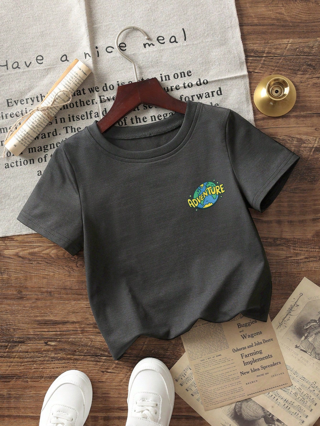 Baby Boy Casual Comfortable Round Neck Short Sleeve T-Shirt