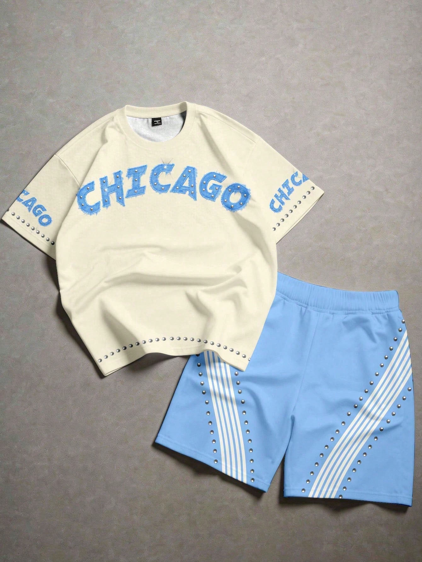 Baby Boy Casual Minimalist T-Shirt Set,Suitable For Summer Classic Cool Street Text&Graphic Print Spring&Y2K Style