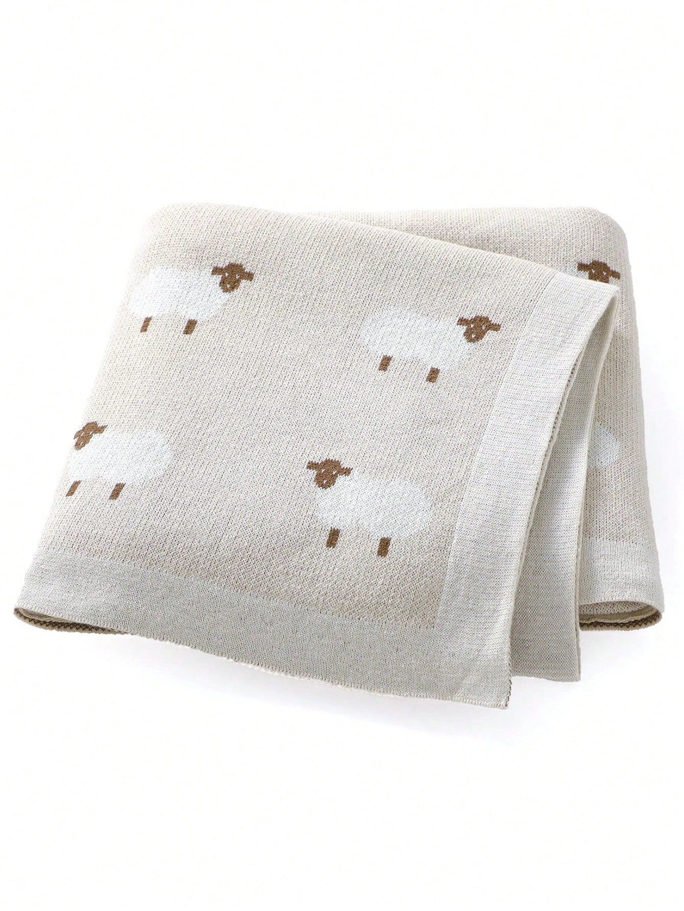 Baby Cartoon Printed Color Block Knitted Swaddle Blanket Love Valentine
