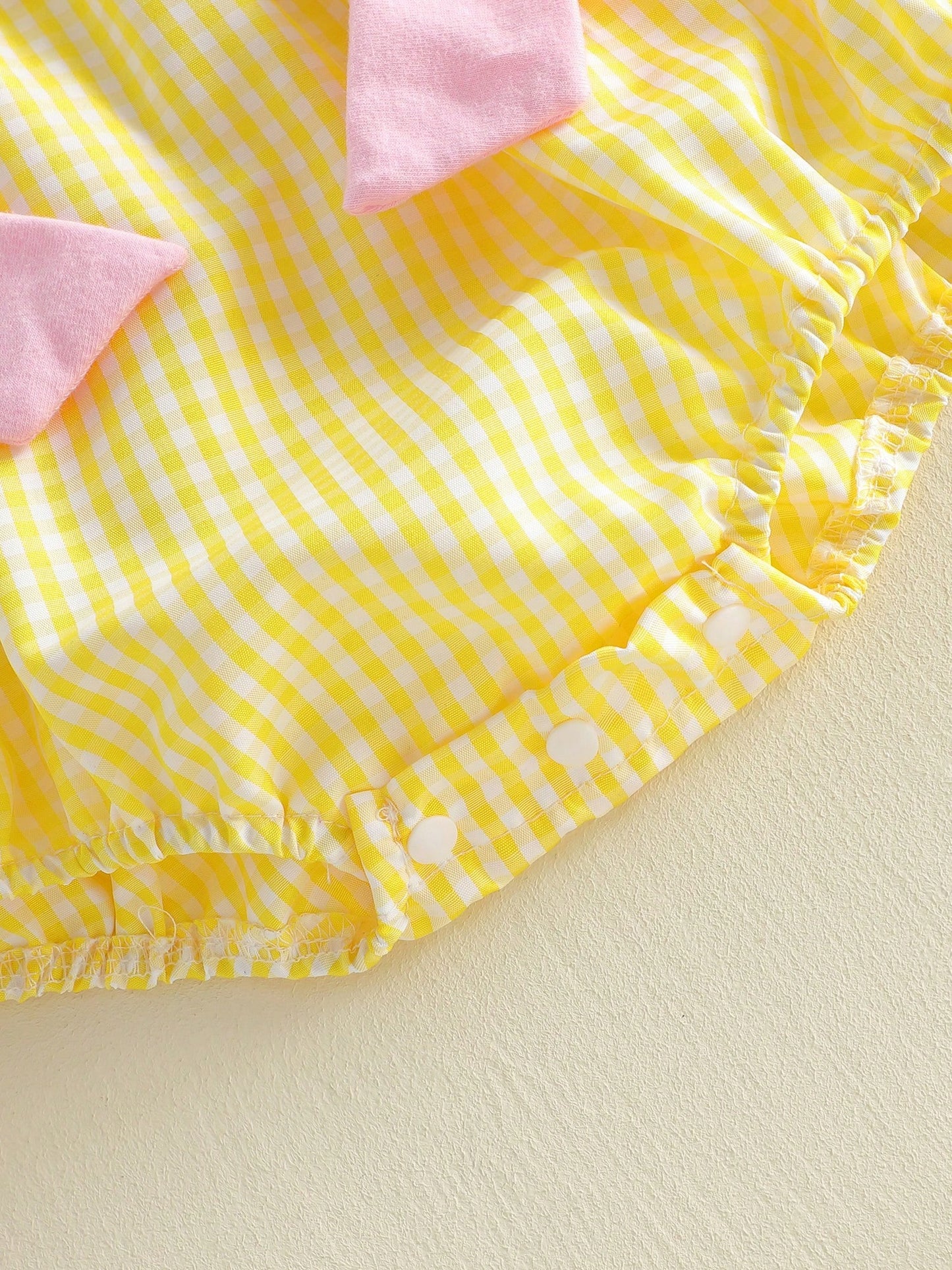 Baby Girl Back To School Outfit First Day Of School Pre K Plaid Crew Neck Flying Sleeve Bubble Romper Cute Summer Clothes