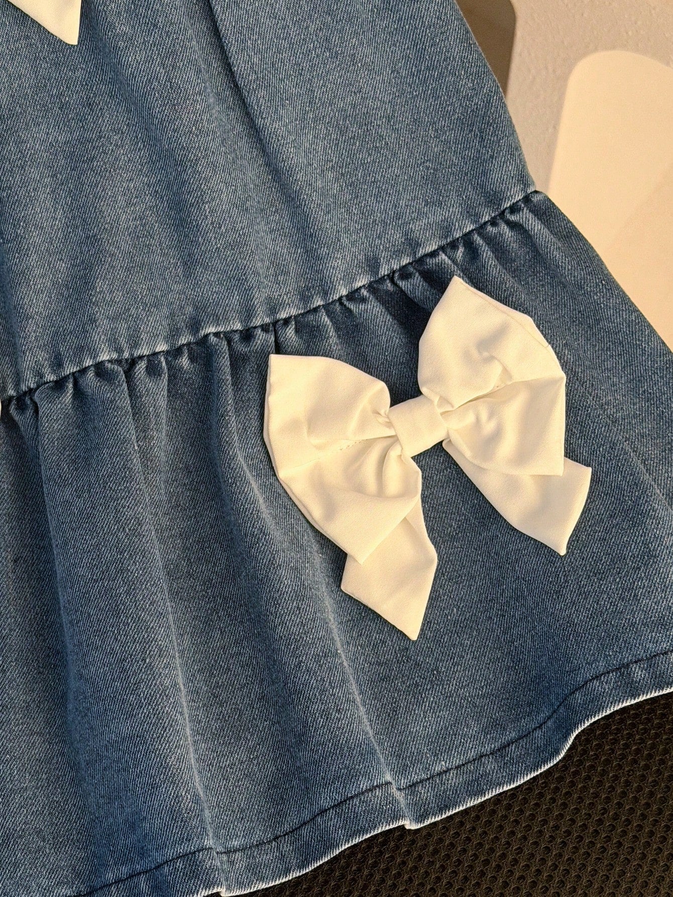 Baby Girl Cute Casual Bow Decor Sleeveless Dress, Suitable For Daily, Outdoor, Street, School, Commute, Party In Summer