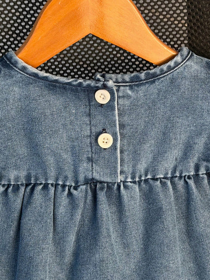 Baby Girl Cute Casual Bow Decor Sleeveless Dress, Suitable For Daily, Outdoor, Street, School, Commute, Party In Summer