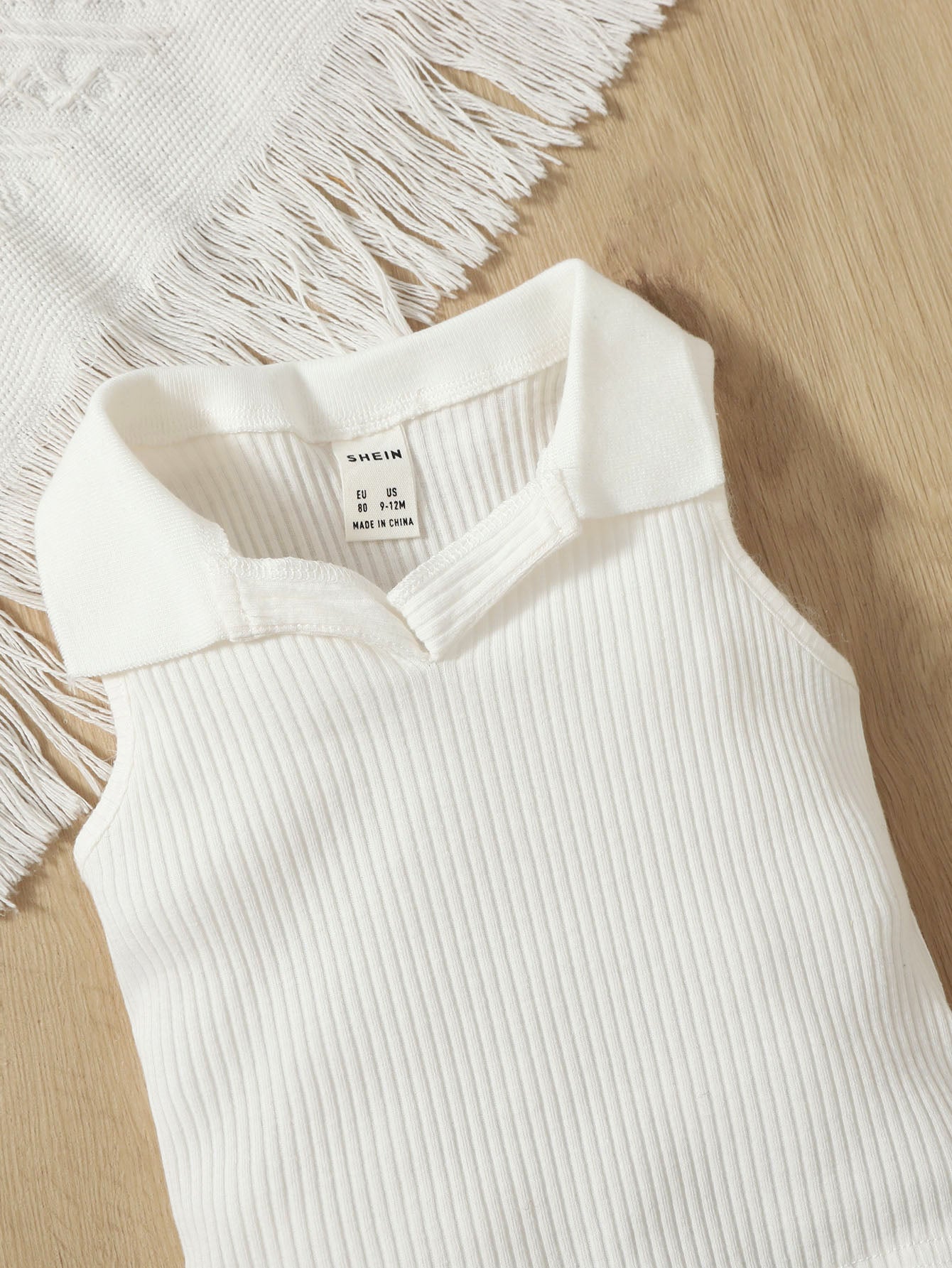 Baby Girl Cute Summer Casual Knit White Polo Shirt & Striped Bow Tie Elastic Waist Shorts Set