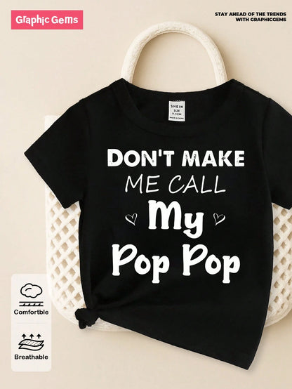 Baby Girl's Fashion Casual Basic Letter/Slogan Graphic Print Short Sleeve T-Shirt