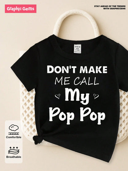Baby Girl's Fashion Casual Basic Letter/Slogan Graphic Print Short Sleeve T-Shirt