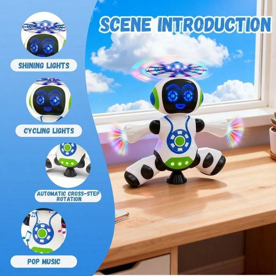 Baby Musical Toys, Electric Dancing Robot That Spins, An Interactive Toy With Lights And Music, Perfect For Crawling, Ideal As Easter Or Birthday Gifts For Children, Suitable For Boys
