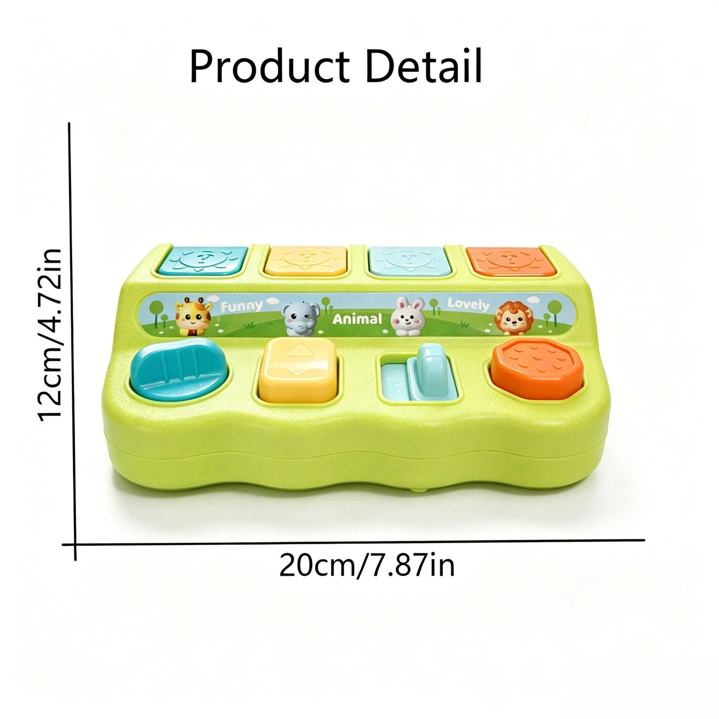 Baby Peek-A-Boo Pop-Up Box Cognitive Development Toy, Cause And Effect Toy, Q Pet Pop-Up Box Memory Training Toy