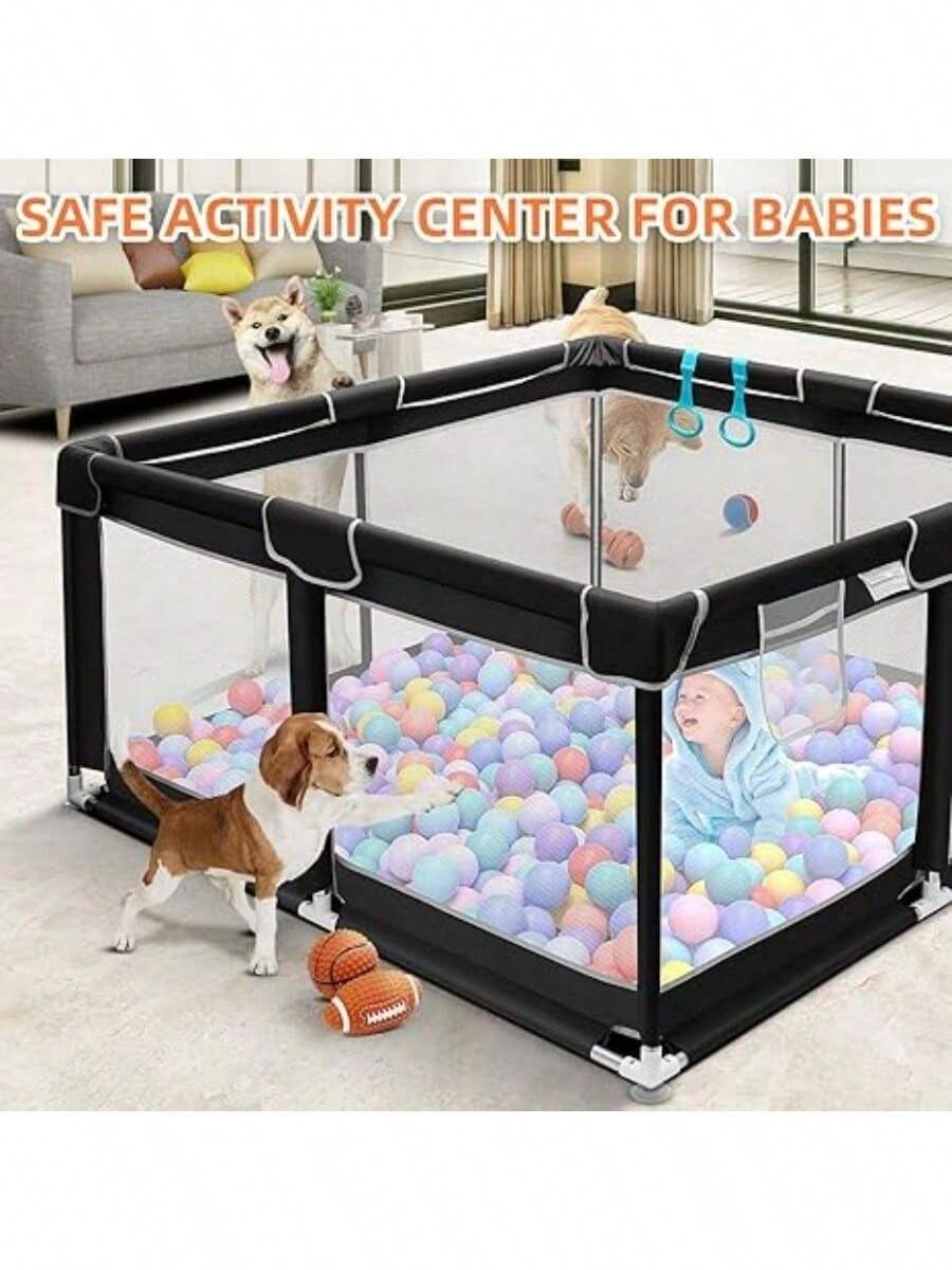 Baby Playpen,Portable Playground,Baby Gate Fence With Soft Breathable Mesh&Anti-Slip Base,Indoor And Outdoor,Baby Playen Activity Center,Newborn Gift