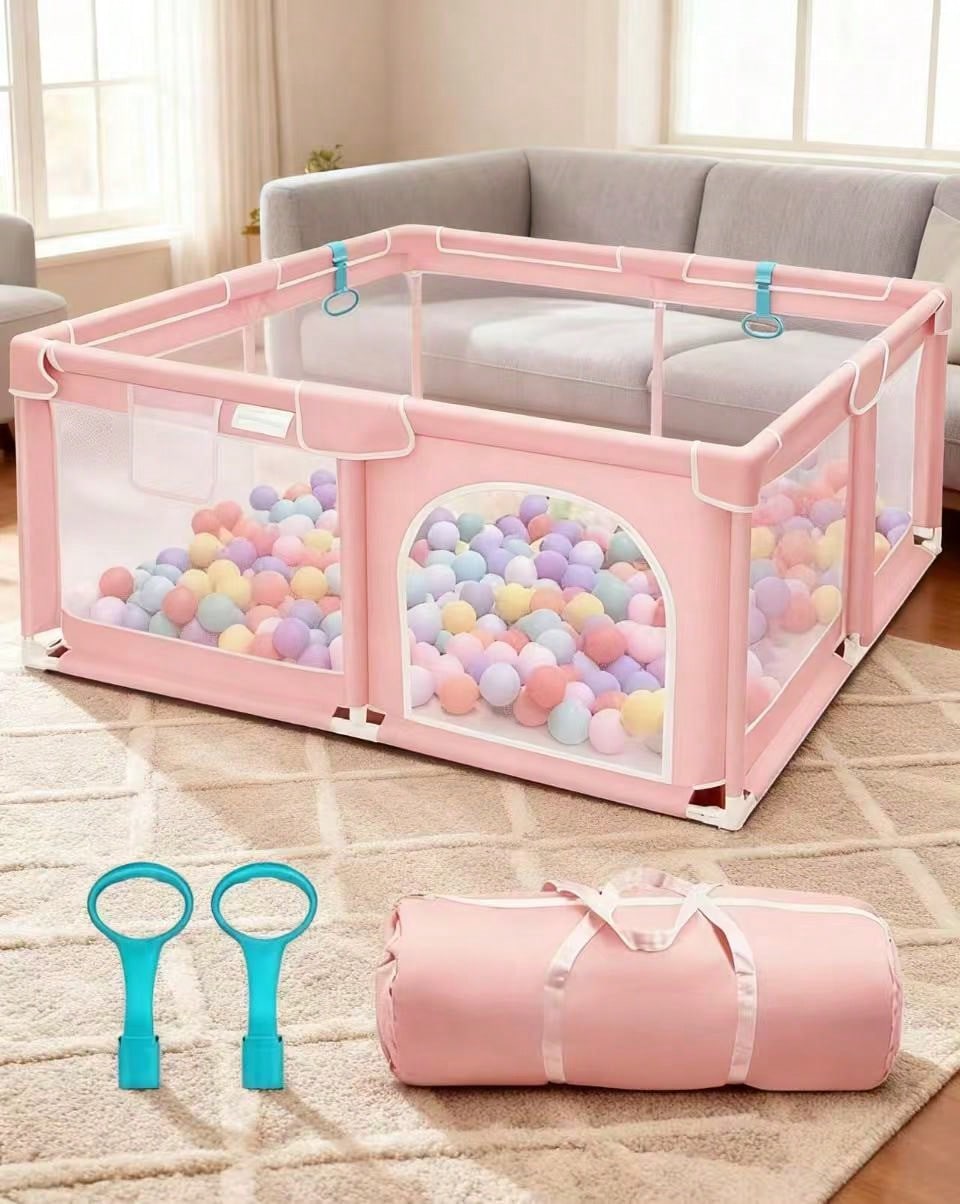 Baby Playpen,Portable Playground,Baby Gate Fence With Soft Breathable Mesh&Anti-Slip Base,Indoor And Outdoor,Baby Playen Activity Center,Newborn Gift