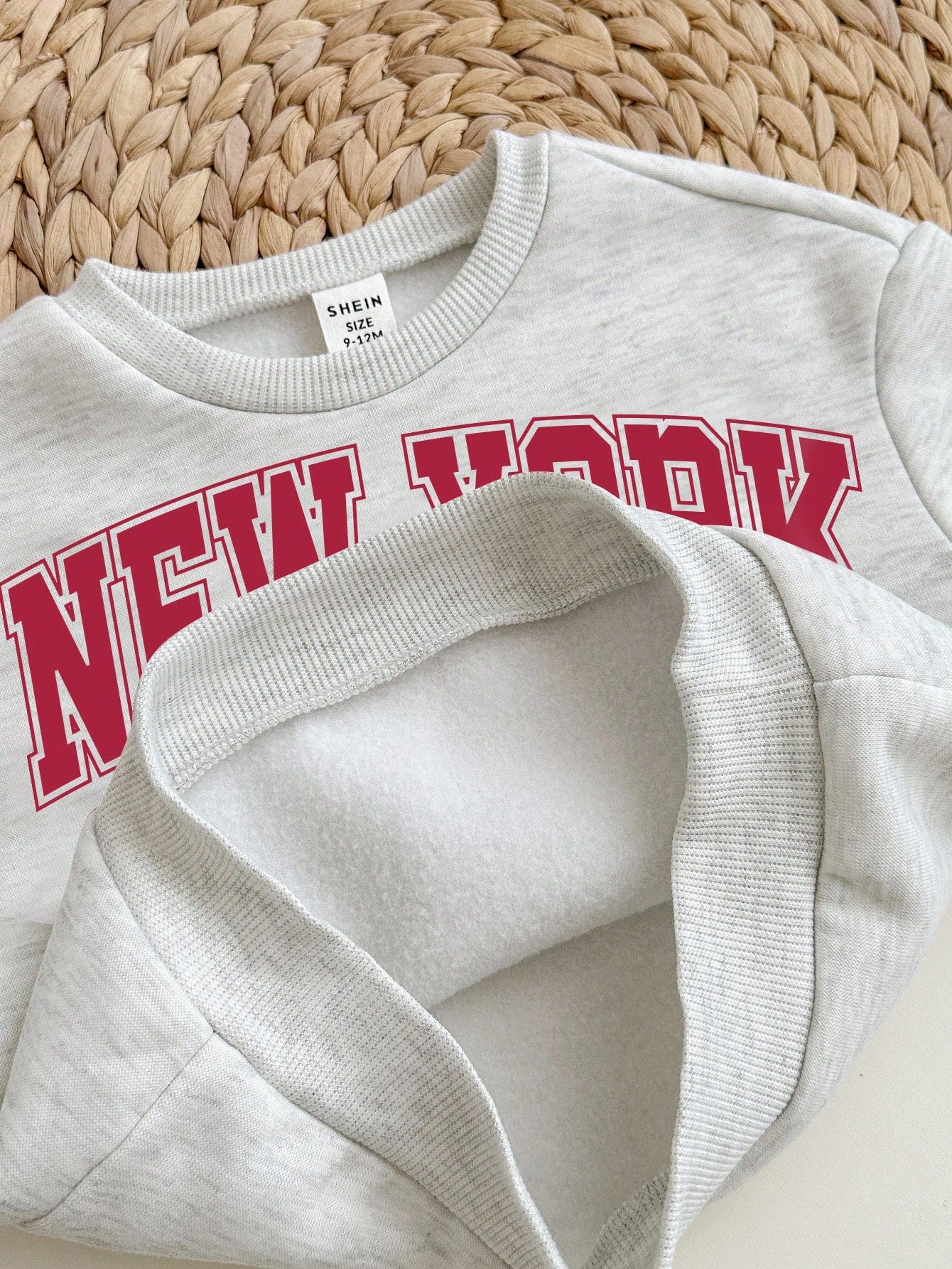 Babygirl Cute Grey Letter Print Long Sleeve Sweatshirt And Pants Set,Autumn Casual Back-To-School Red And White Sportswear Winter Baby Sweat Outfits
