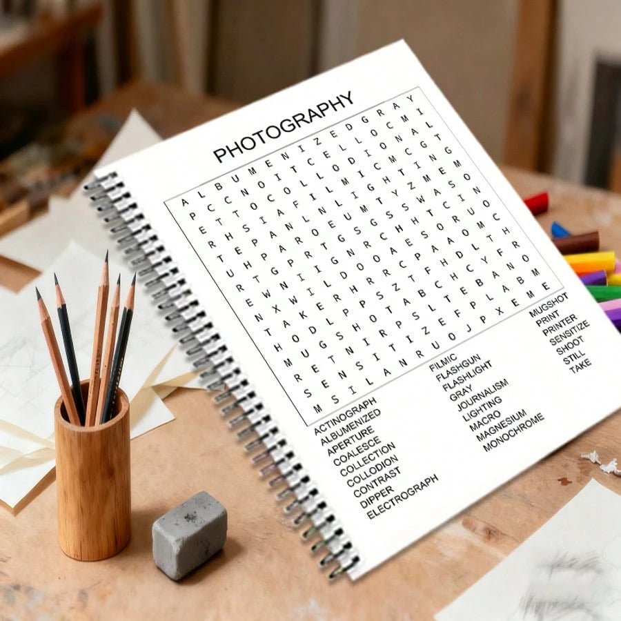 Back To School Season! Word Search Puzzle Book, Spiral Bound 20 Pages, Suitable For Adults And Seniors- 500+ Words, Large Print, Enhance Memory And Cognitive Ability, Gift For Retired Parents, Christ