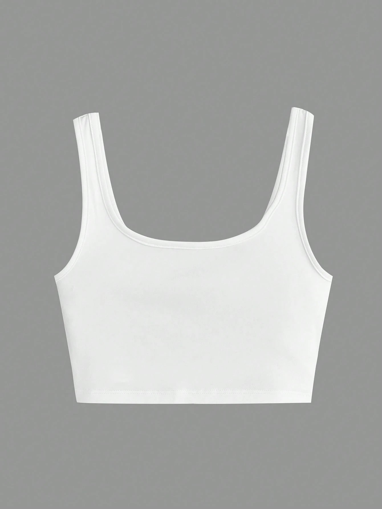 BASICS 3pcs/Pack Casual Modest Sporty Streetwear Solid Color Knit Fitted Cropped Tank Top For Women Summer For Women Gym Work Black Dark Blue White