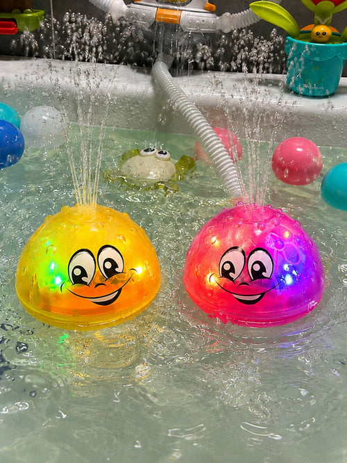 Bath Toy Ball Water Spray Light Rotating Shower Pool Children Toy Toddler Swimming Party Bathroom LED Light Toy Gift