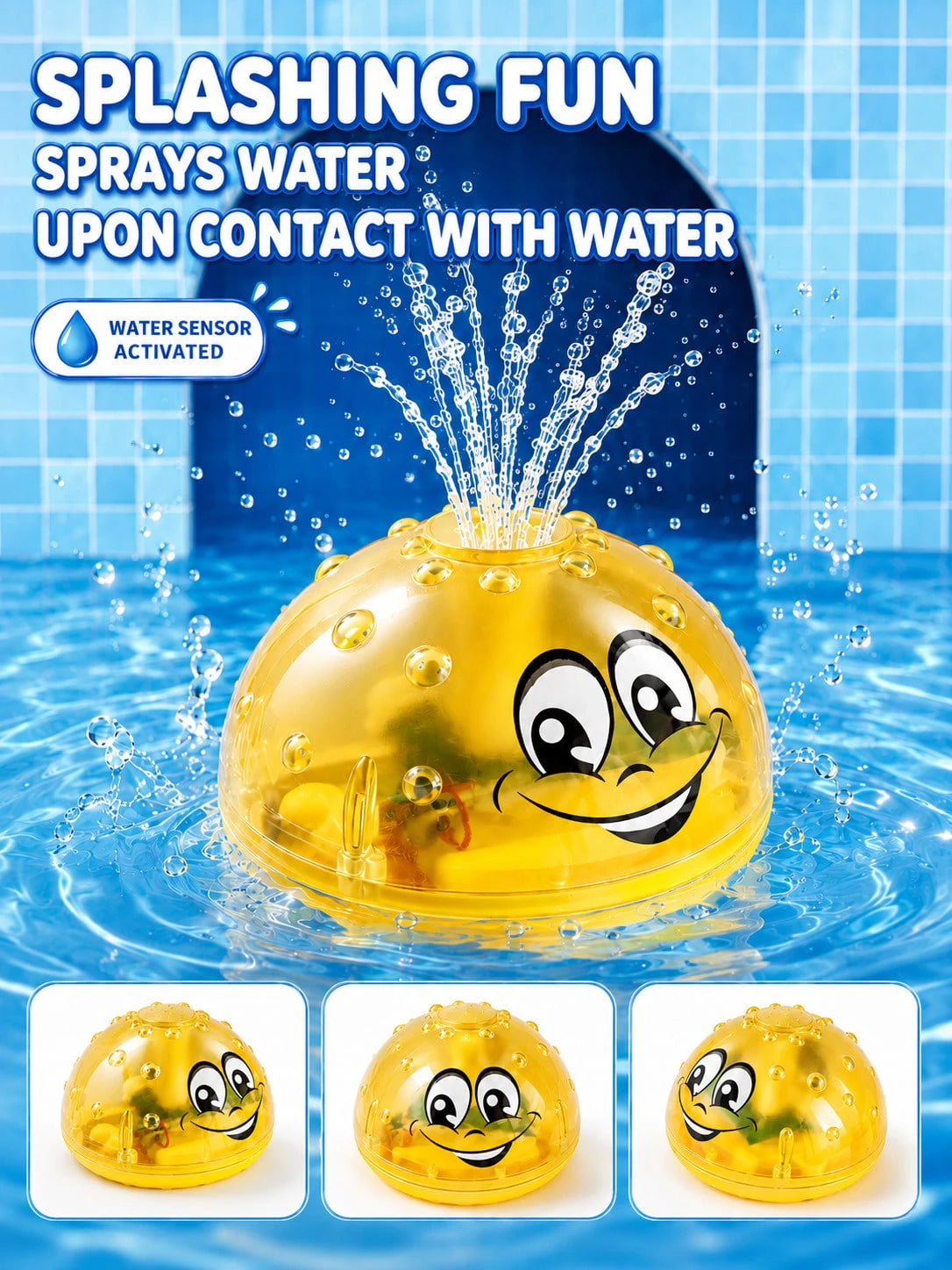Bath Toy Ball Water Spray Light Rotating Shower Pool Children Toy Toddler Swimming Party Bathroom LED Light Toy Gift