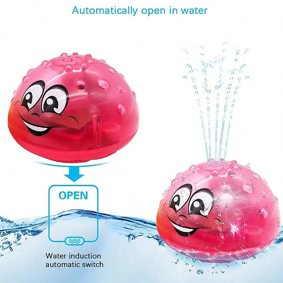 Bath Toy Ball Water Spray Light Rotating Shower Pool Children Toy Toddler Swimming Party Bathroom LED Light Toy Gift