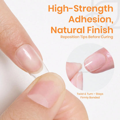 Beetles 2Pcs 20g Solid Nail Glue Gel, Tipex Soft Nail Tips Super Strong Glue For Acrylic Nails, Fake Nails & Press On Nails, Spring Nail Art, UV Light Required