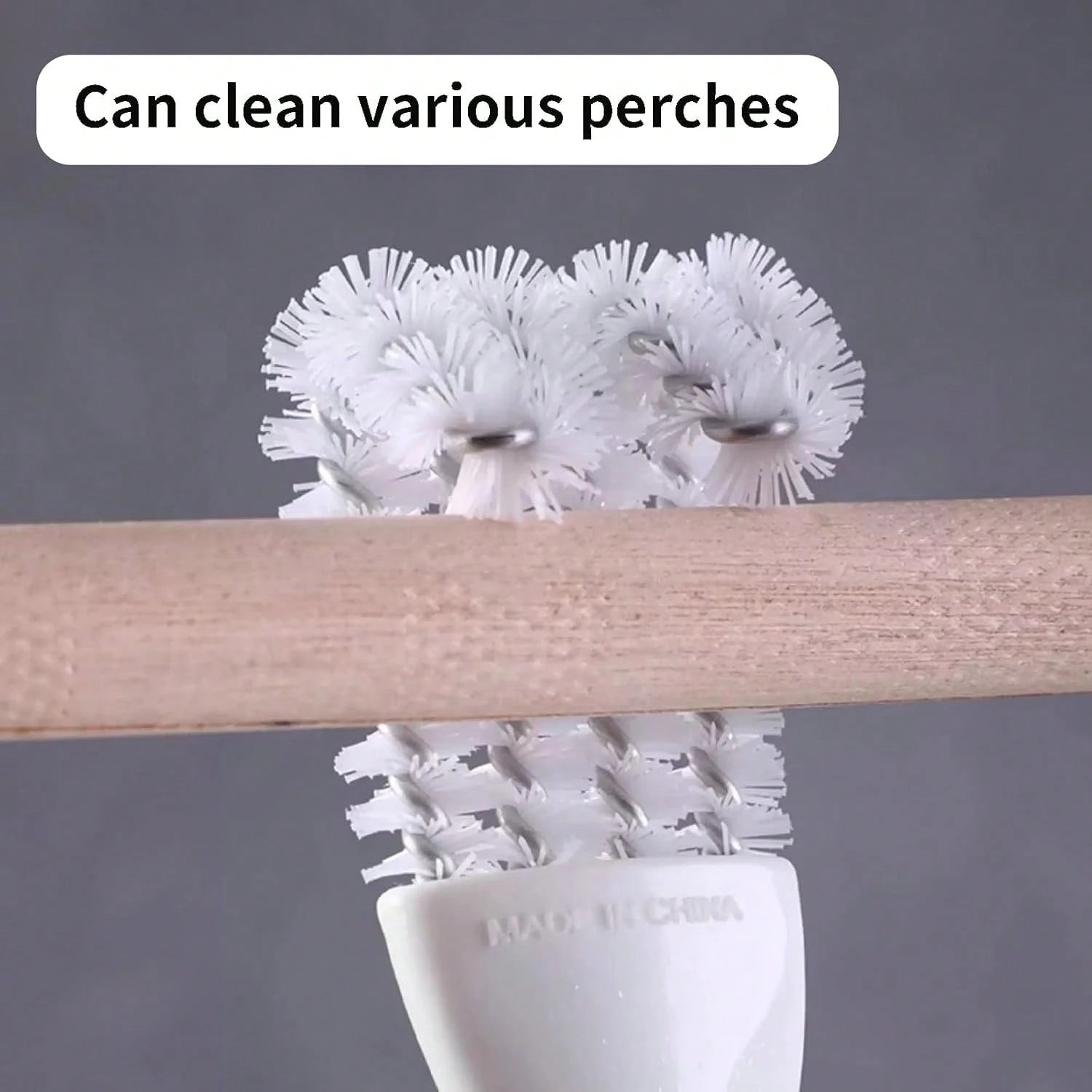 Bird Cage Cleaner With Long Handle &Amp; Shovel U2013 Hard Bristles Easy Bird Droppings Removal Brush For Parrot &Amp; Pet Cages &Amp; Bird Perch U2013 Durable Bird Cage Cleaning Tool &Amp; Accessory