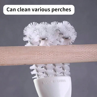 Bird Cage Cleaner With Long Handle &Amp; Shovel U2013 Hard Bristles Easy Bird Droppings Removal Brush For Parrot &Amp; Pet Cages &Amp; Bird Perch U2013 Durable Bird Cage Cleaning Tool &Amp; Accessory