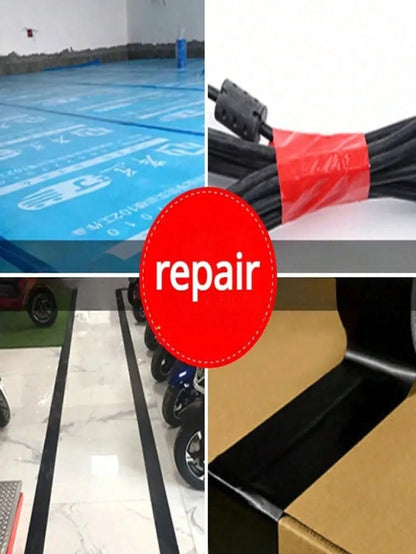 Black Heavy Duty Duct Tape, Strong And Durable, Flexible, No Residue, All-Weather, Hand-Tearable- Bulk Pack, For Repair, Industrial, And Professional Use