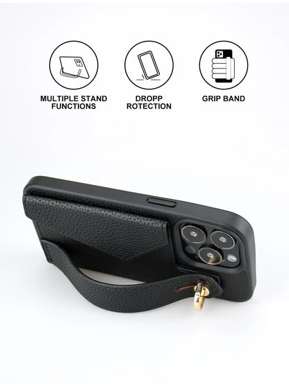 Black Leather Wallet Card Holder Cardholder Phone Case 1pc Black Leather Card Holder Wristlet Phone Case, Compatible With Apple 16e/11/12/13/14/17/15 Pro Max, Galaxy S20 Ultra/S21 Plus/S21 Ultra/S22 P