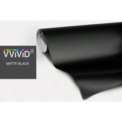 Black Matte Car Wrap Vinyl Roll With Release 3MIL- VViViD8 1.5FT X 5FT
