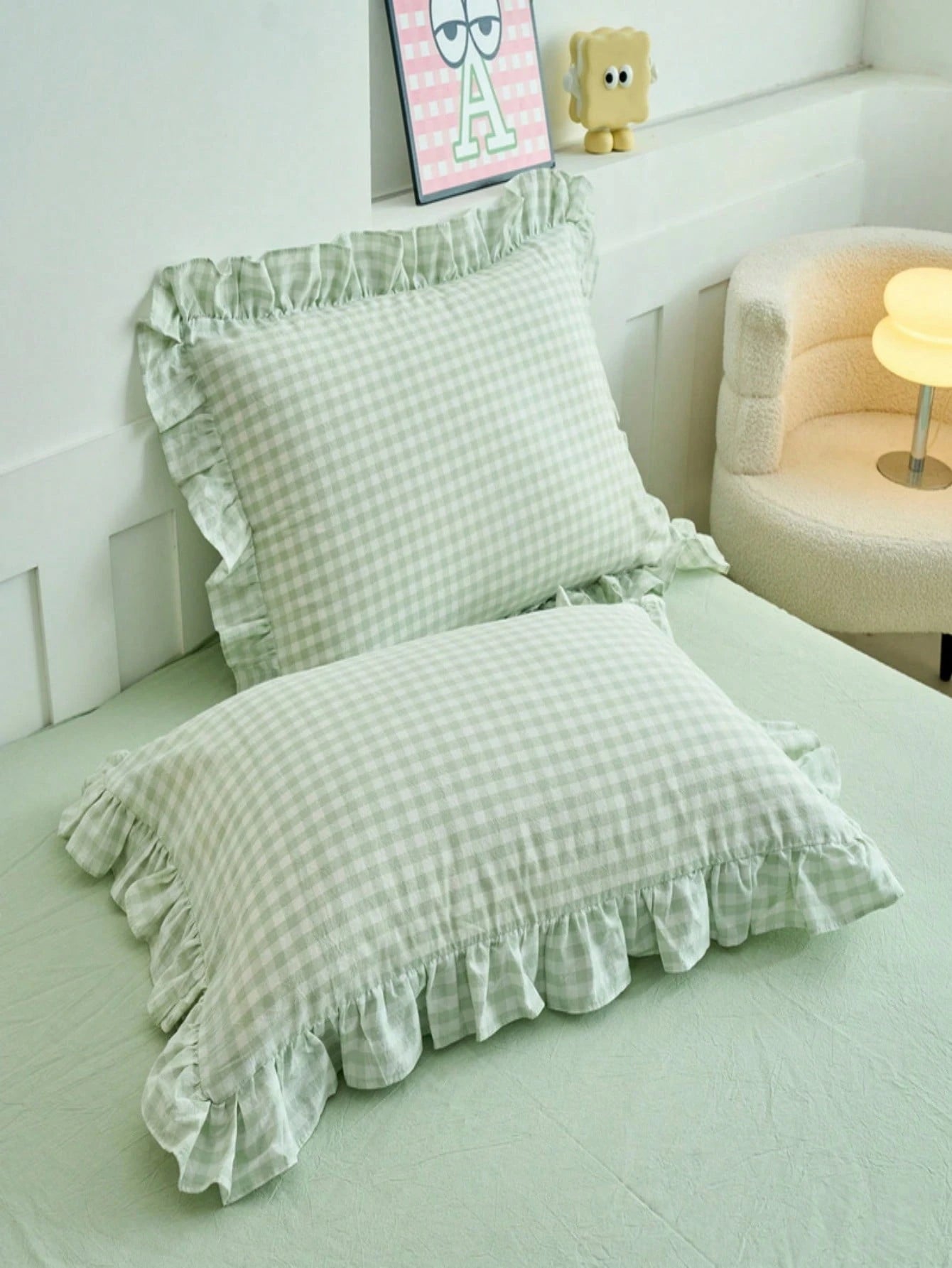 Black, Pink, Green, Blue Plaid Duvet Cover For Women, Adult Double Size- Soft Double-Sided Brushed Bedding Set, Zipper Closure, 3-Piece Set, Includes 1 Duvet Cover (90"X90") And 2 Pillowcases, Duvet