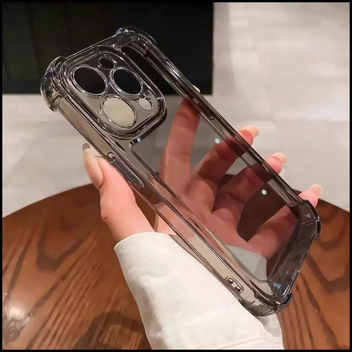Black Screen Protection Solid Plain Black Fashion Phone Case 1PC Thick Anti-Yellowing Anti-Drop Mobile Phone Case Compatible With Iphone Waterproof Shockproof Scratch Resistant Reinforced Corners Spri