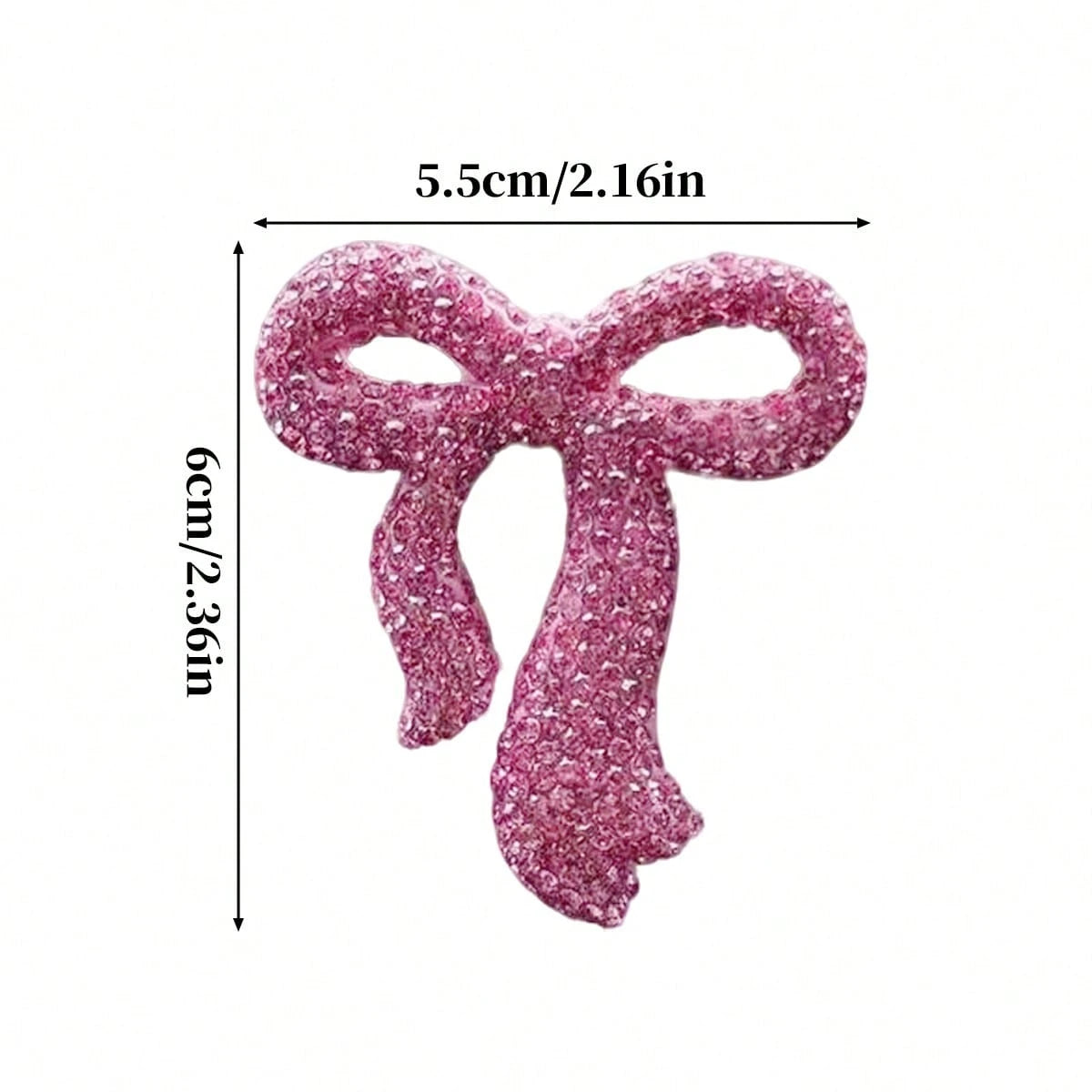 Bling Bowknot Car Decor Pendant, Pink & White Color Options, Rearview Mirror/ Center Console Delicate Accessory, Universal Fit