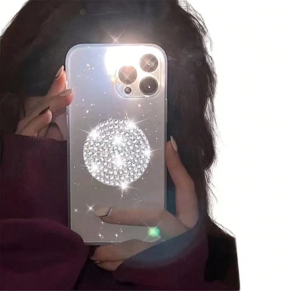 Bling Rhinestone Phone Grip Stand, Glittering Anti-Slip Holder For Watching Videos, Selfies, Desk Mount, Compatible With All Phones, Elegant Gift For Girlfriend