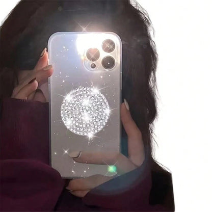 Bling Rhinestone Phone Grip Stand, Glittering Anti-Slip Holder For Watching Videos, Selfies, Desk Mount, Compatible With All Phones, Elegant Gift For Girlfriend