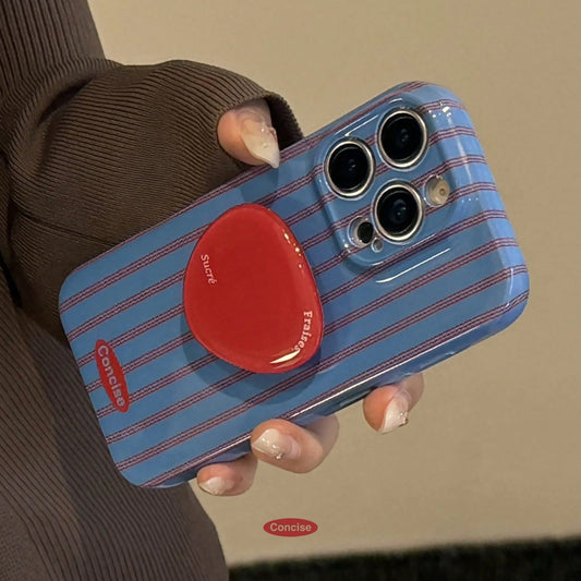Blue Striped Element Stand Phone Case Blue Striped Element Stand Phone Case Striped Elements Stand Phone Case Blue Striped Element GUCADI 1pc Film Blue & Red Striped Soft Case Red Triple Circle Stand