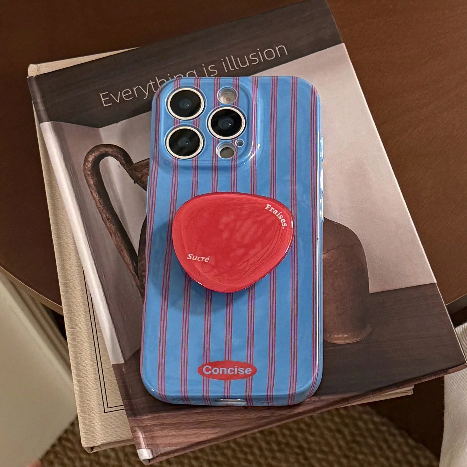 Blue Striped Element Stand Phone Case Blue Striped Element Stand Phone Case Striped Elements Stand Phone Case Blue Striped Element GUCADI 1pc Film Blue & Red Striped Soft Case Red Triple Circle Stand