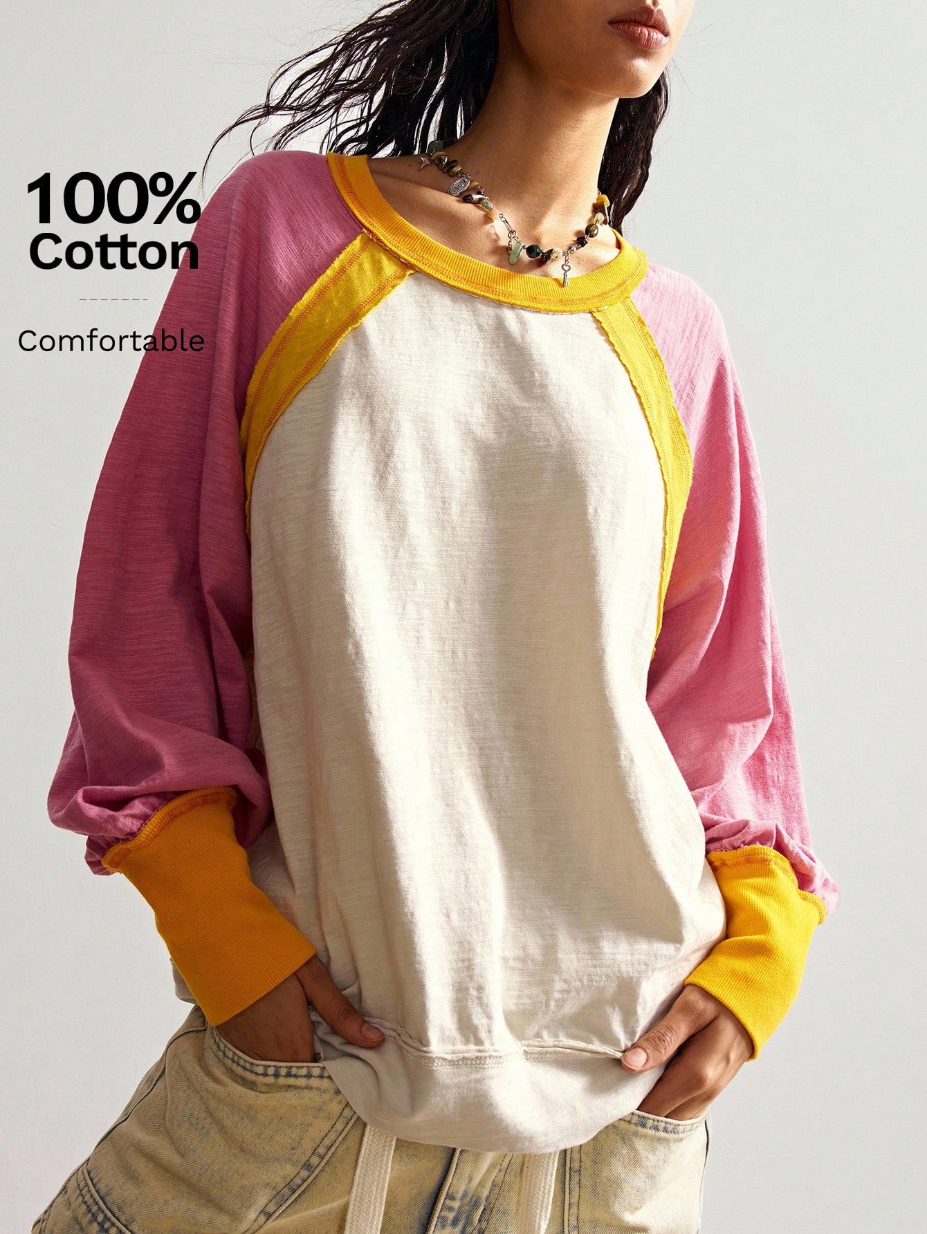 Bohemela Plus Size Women Casual Loose Long Sleeve Tops Fall
