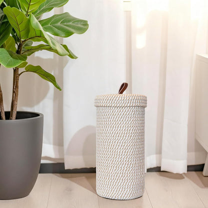Bohemian Style Decorative Toilet Paper Holder, Handwoven Paper Basket Can Store Large Toilet Paper Rolls, Holds 3 Rolls, Independent Bathroom Vanity Organizer. The Woven Paper Basket Can Store Large T
