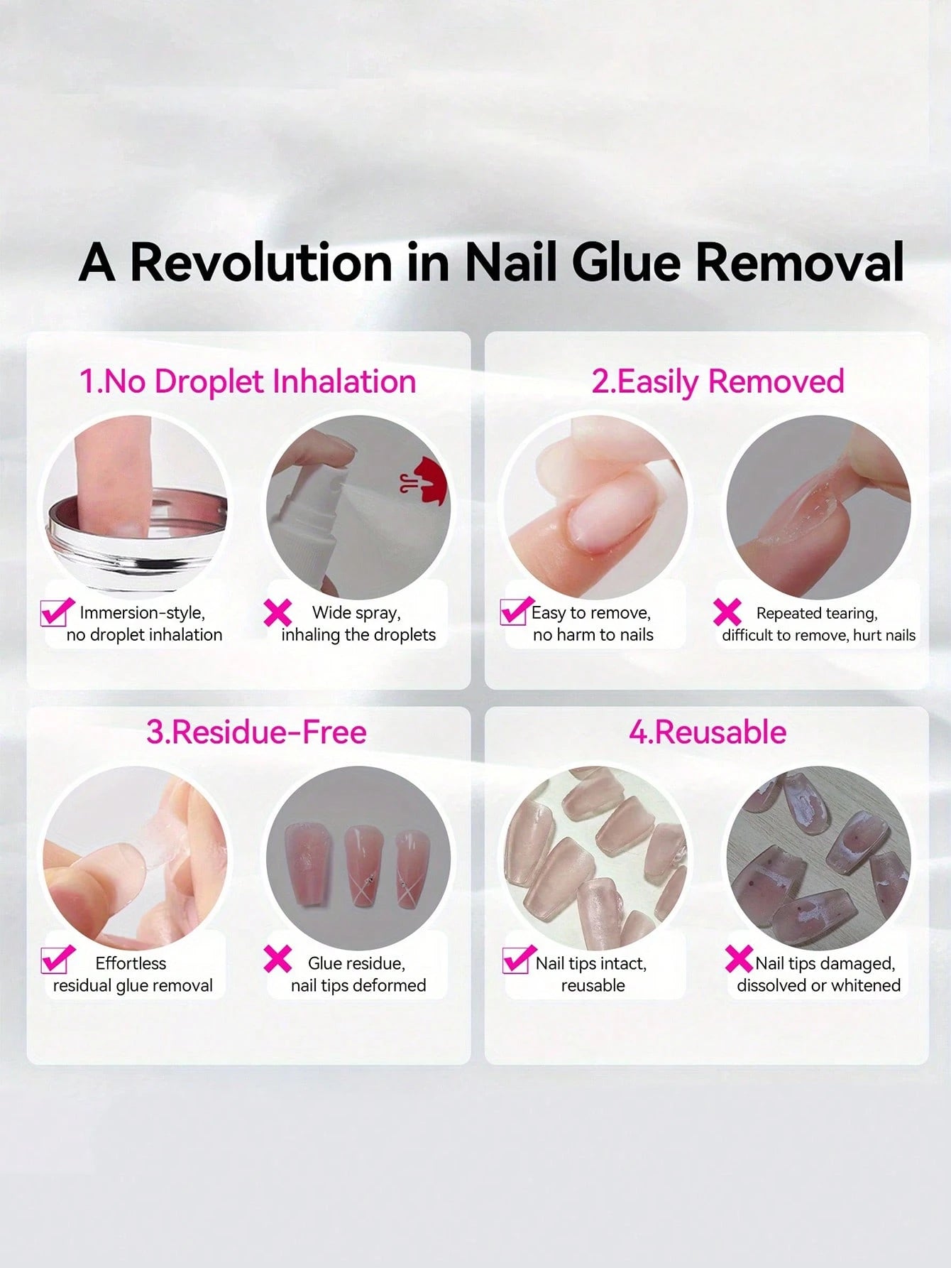 BORN PRETTY BORN PRETTY 80ML Press-On Nail Debonder 5S Quick Remover False Nail Tips Debonder Removing Glue Faster Dissolve Liquid Manicure