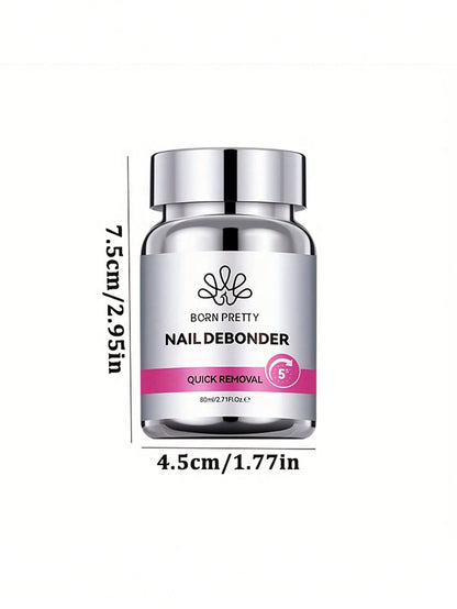 BORN PRETTY BORN PRETTY 80ML Press-On Nail Debonder 5S Quick Remover False Nail Tips Debonder Removing Glue Faster Dissolve Liquid Manicure