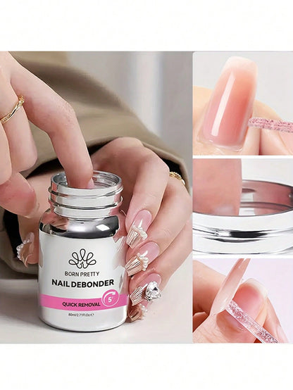 BORN PRETTY BORN PRETTY 80ML Press-On Nail Debonder 5S Quick Remover False Nail Tips Debonder Removing Glue Faster Dissolve Liquid Manicure