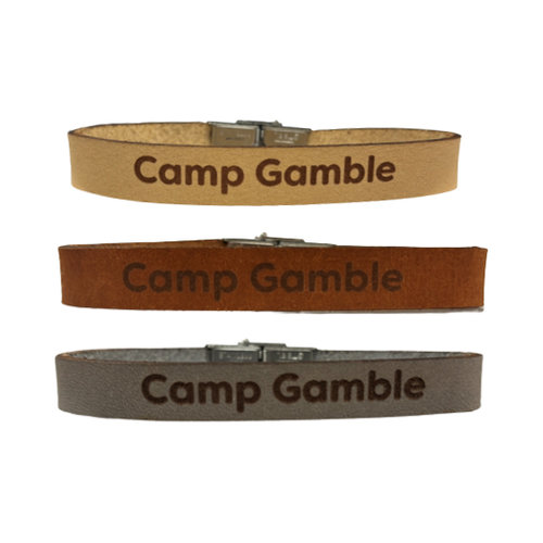 Bracelet 10MM Leather - Camp Gamble