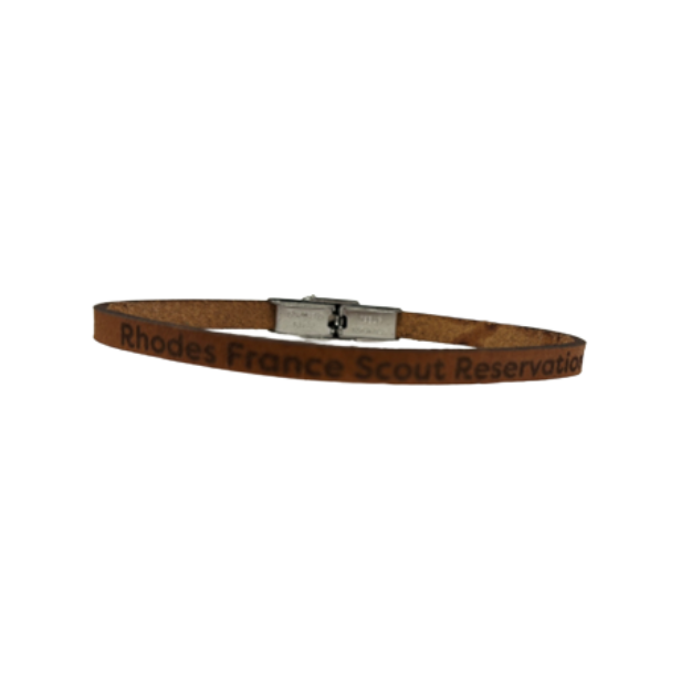 Bracelet 5MM Leather - Rhodes France Scout Reservation