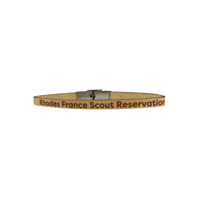 Bracelet 5MM Leather - Rhodes France Scout Reservation