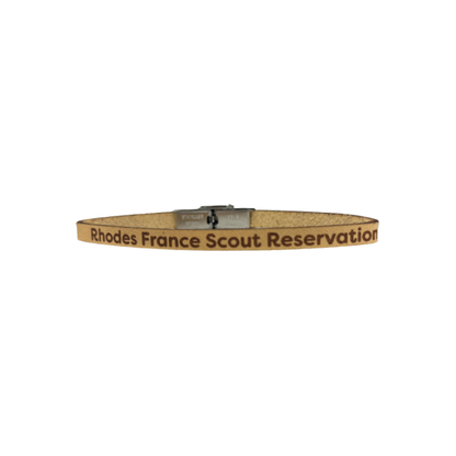 Bracelet 5MM Leather - Rhodes France Scout Reservation